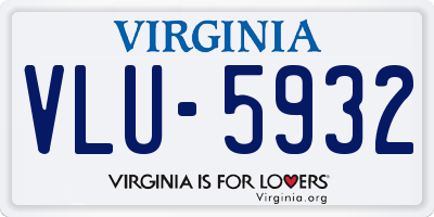 VA license plate VLU5932