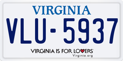 VA license plate VLU5937