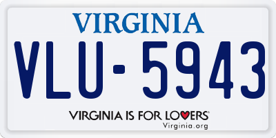 VA license plate VLU5943