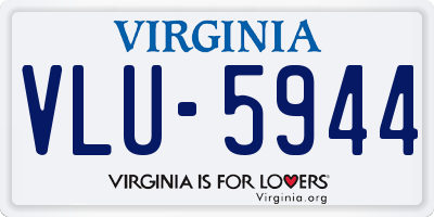 VA license plate VLU5944