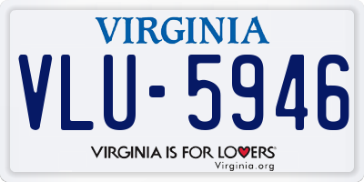 VA license plate VLU5946