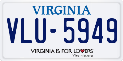 VA license plate VLU5949
