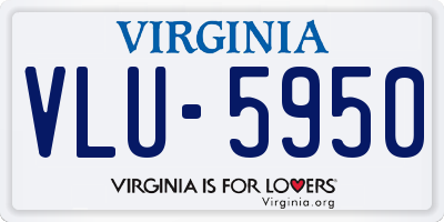 VA license plate VLU5950
