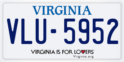 VA license plate VLU5952