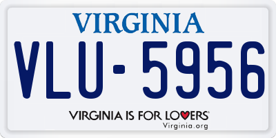 VA license plate VLU5956