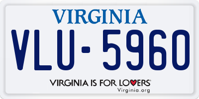VA license plate VLU5960