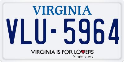 VA license plate VLU5964