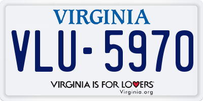 VA license plate VLU5970