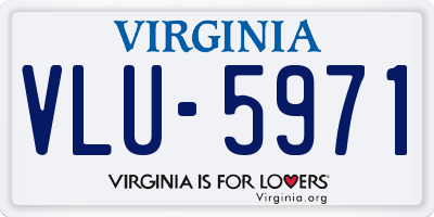 VA license plate VLU5971