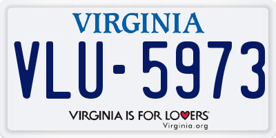 VA license plate VLU5973