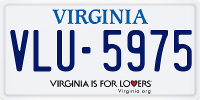 VA license plate VLU5975