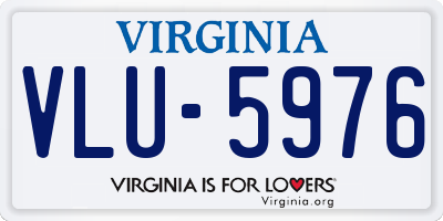 VA license plate VLU5976