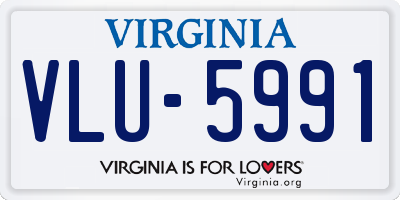 VA license plate VLU5991