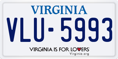 VA license plate VLU5993
