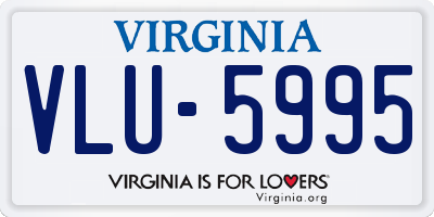 VA license plate VLU5995
