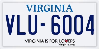 VA license plate VLU6004