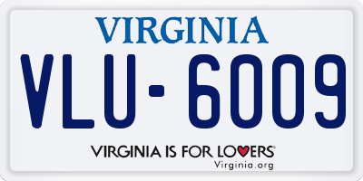 VA license plate VLU6009