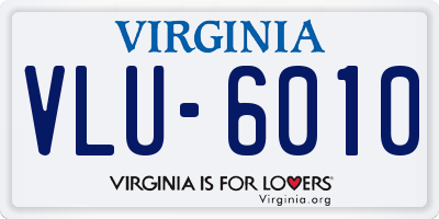 VA license plate VLU6010