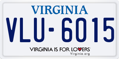 VA license plate VLU6015