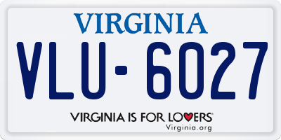 VA license plate VLU6027