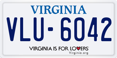 VA license plate VLU6042