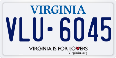 VA license plate VLU6045