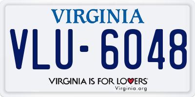 VA license plate VLU6048
