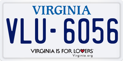 VA license plate VLU6056