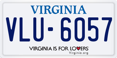 VA license plate VLU6057