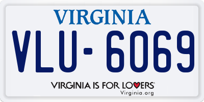 VA license plate VLU6069
