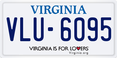 VA license plate VLU6095