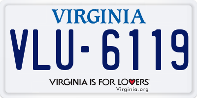 VA license plate VLU6119