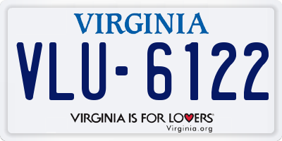VA license plate VLU6122