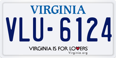 VA license plate VLU6124