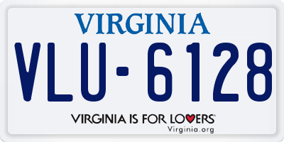 VA license plate VLU6128