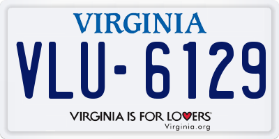 VA license plate VLU6129