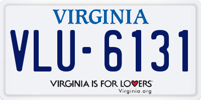 VA license plate VLU6131