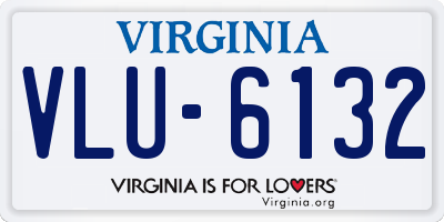VA license plate VLU6132