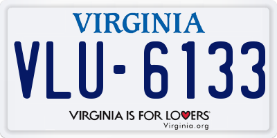 VA license plate VLU6133