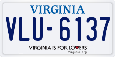 VA license plate VLU6137