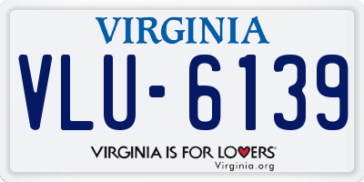 VA license plate VLU6139
