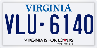 VA license plate VLU6140