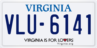VA license plate VLU6141