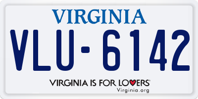 VA license plate VLU6142