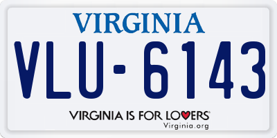 VA license plate VLU6143
