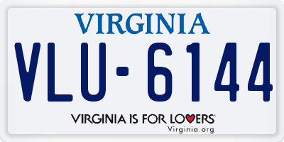 VA license plate VLU6144