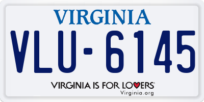 VA license plate VLU6145