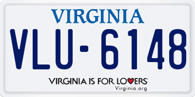 VA license plate VLU6148