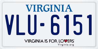 VA license plate VLU6151