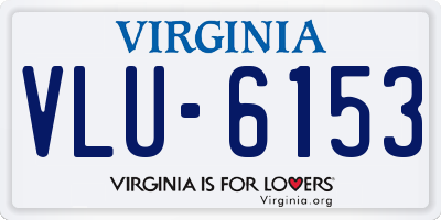 VA license plate VLU6153